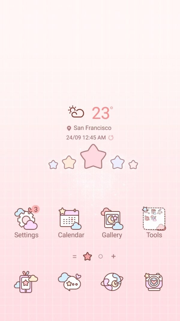 Samsung Themes: ❤️Mun❤️ Baby Star ~❤️ Premium Theme cutie pink star