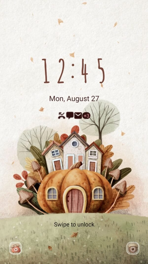 Samsung Themes: ❤️Mun❤️ Pumpkin house ~❤️ Premium Theme vintage peaceful - Image 2