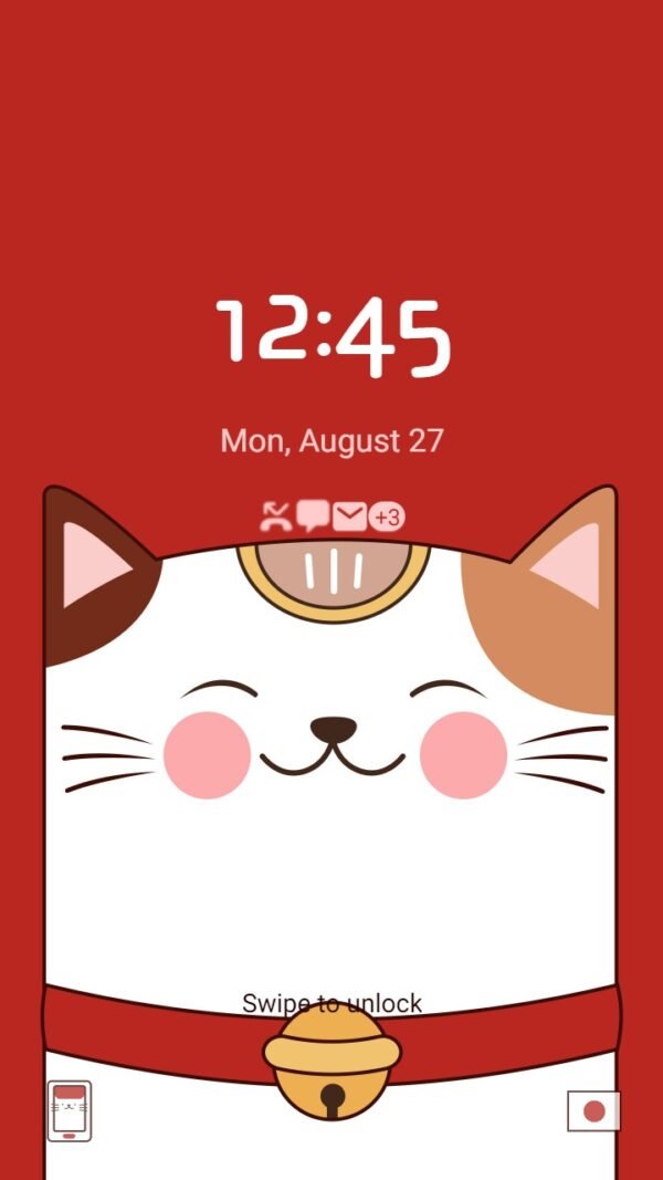 Samsung Themes: ❤️Mun❤️ Good Luck Charm Cat ~❤️ Premium Theme Official with lucky cute cat waving - Image 2