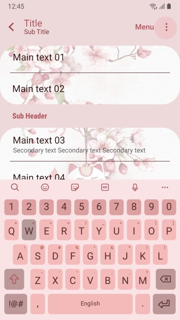 Samsung Themes: ❤️Mun❤️ Cat bell and Cherry Blossom Animated ~❤️ Premium Animated Theme with green decoration and cute cat - Image 6
