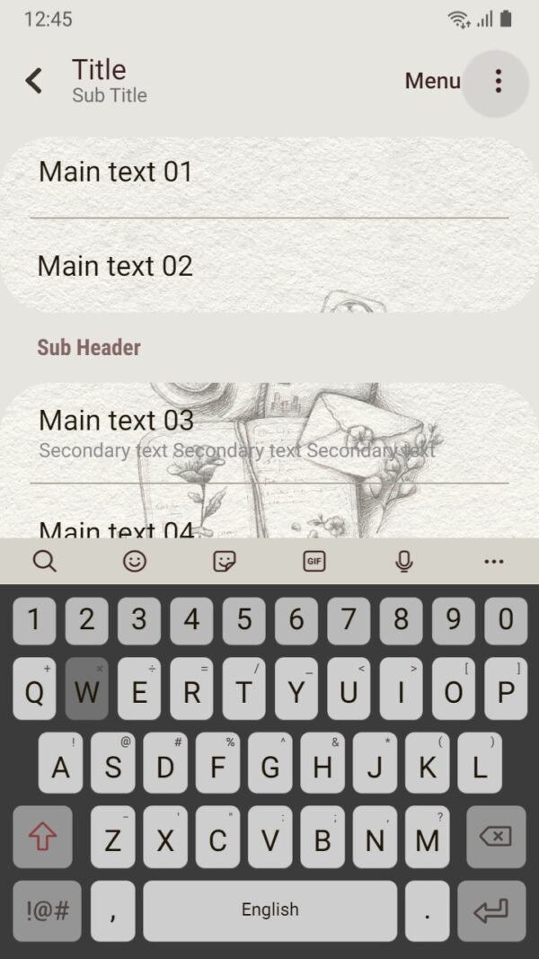 Samsung Themes: ❤️Mun❤️ Journaling idea sketch Animated ~❤️ Premium Animated Theme with stationery stickers aesthetic - Image 6