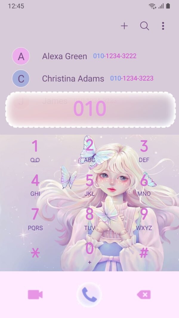 Samsung Themes: ❤️Mun❤️ Fantasy Fairy Doll ~❤️ Premium Theme Official with pink - purple pastel girl and adorable butterfly - Image 3
