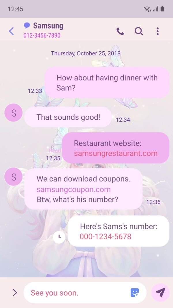 Samsung Themes: ❤️Mun❤️ Fantasy Fairy Doll ~❤️ Premium Theme Official with pink - purple pastel girl and adorable butterfly - Image 4