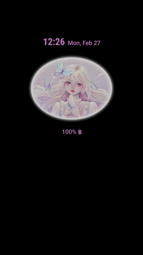 Samsung Themes: ❤️Mun❤️ Fantasy Fairy Doll ~❤️ Premium Theme Official with pink - purple pastel girl and adorable butterfly - Image 7