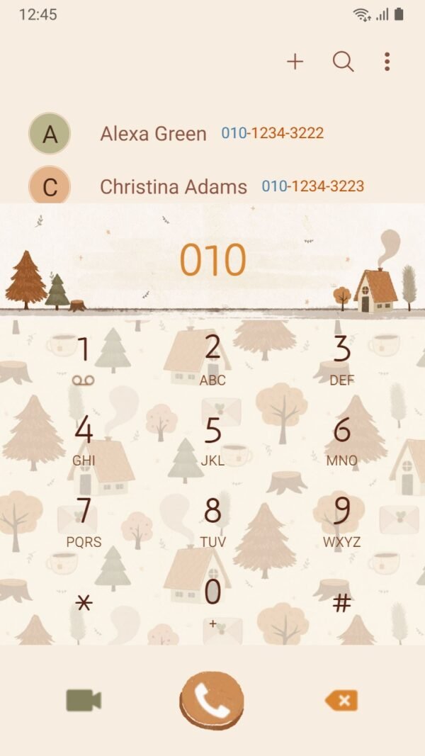 Samsung Themes: ❤️Mun❤️ Autumn vibe texture _Premium Theme Official with orange old house and tree - Image 3