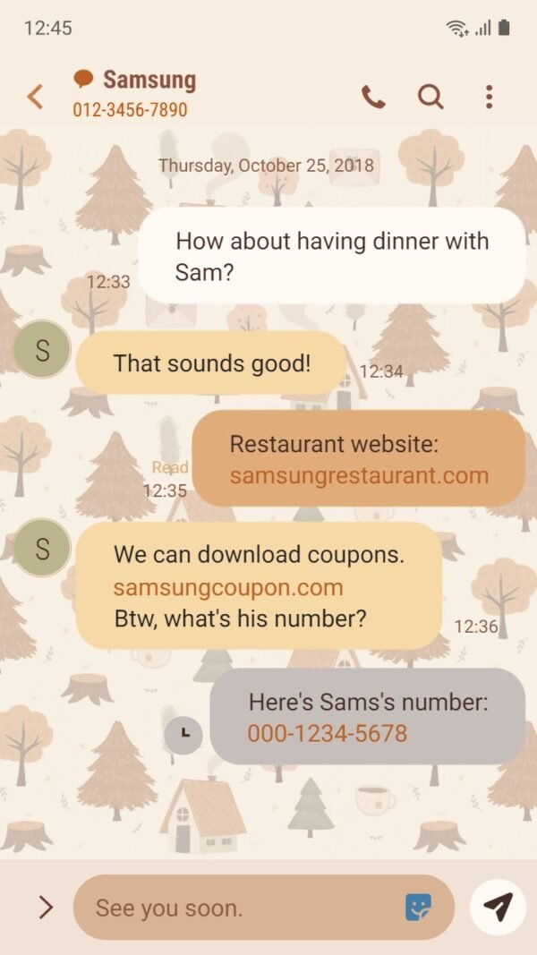 Samsung Themes: ❤️Mun❤️ Autumn vibe texture _Premium Theme Official with orange old house and tree - Image 4