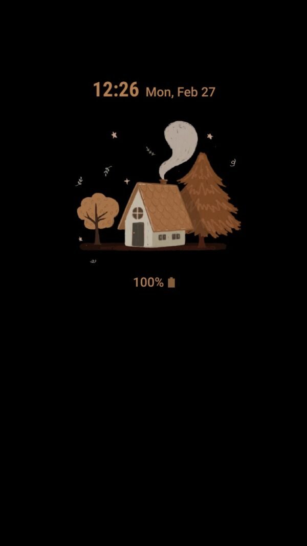 Samsung Themes: ❤️Mun❤️ Autumn vibe texture _Premium Theme Official with orange old house and tree - Image 7