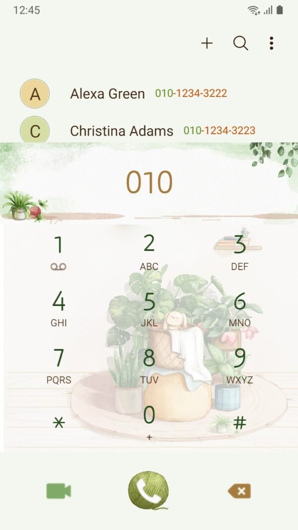 Samsung Themes: ❤️Mun❤️ Greenery Plants Room ~❤️ Premium Theme Official with sofa, book and hanging trees - Image 3