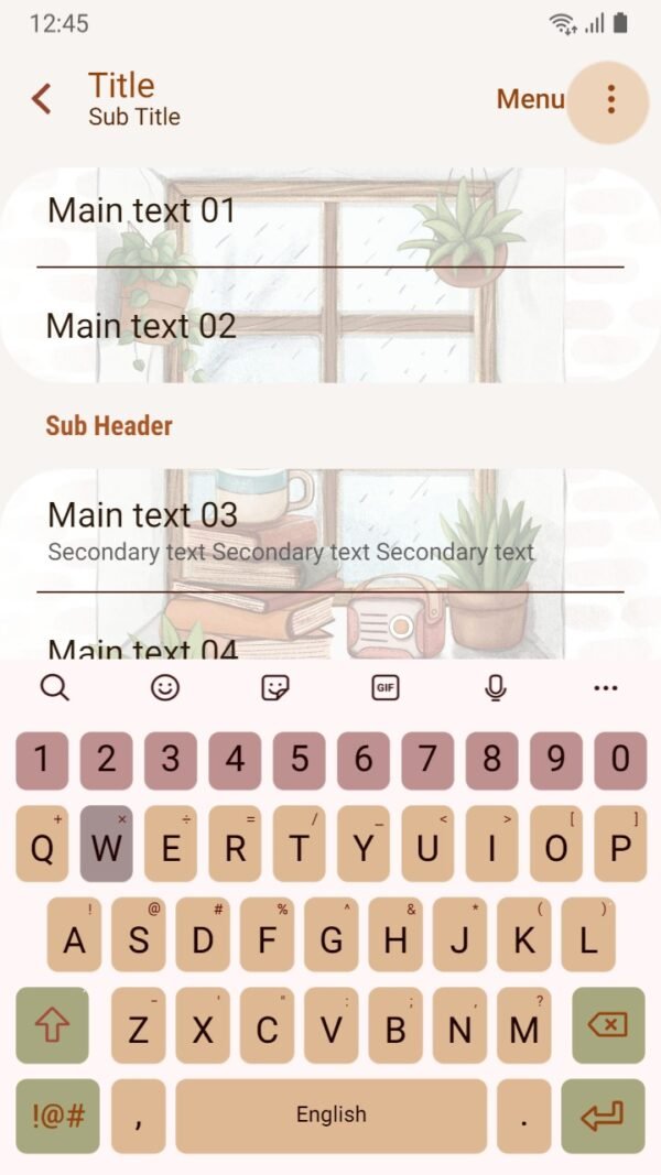 Samsung Themes: ❤️Mun❤️ Room in Rainy Day _Premium Theme Official with chilling book and plants beside window - Image 6