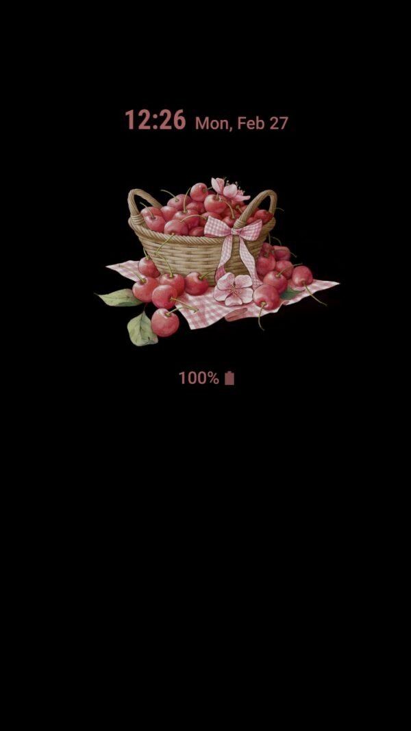 Samsung Themes: ❤️Mun❤️ Sweet Pink Cherry Basket ~❤️ Premium Theme Official - Image 7
