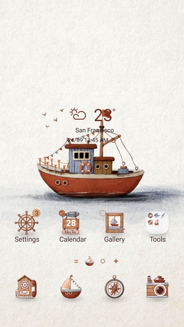 Samsung Themes: ❤️Mun❤️ Lighthouse in Beach Town ~❤️ Premium Theme Official