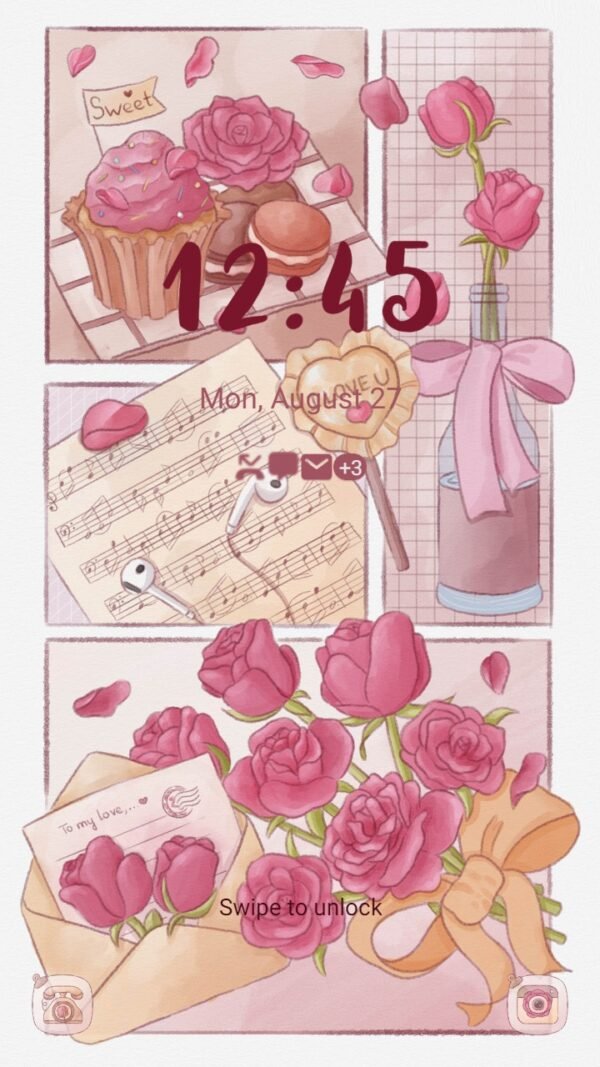 Samsung Themes: ❤️Mun❤️ Blooming Rose ~❤️ Premium Theme Official with gentle love letter - Image 2