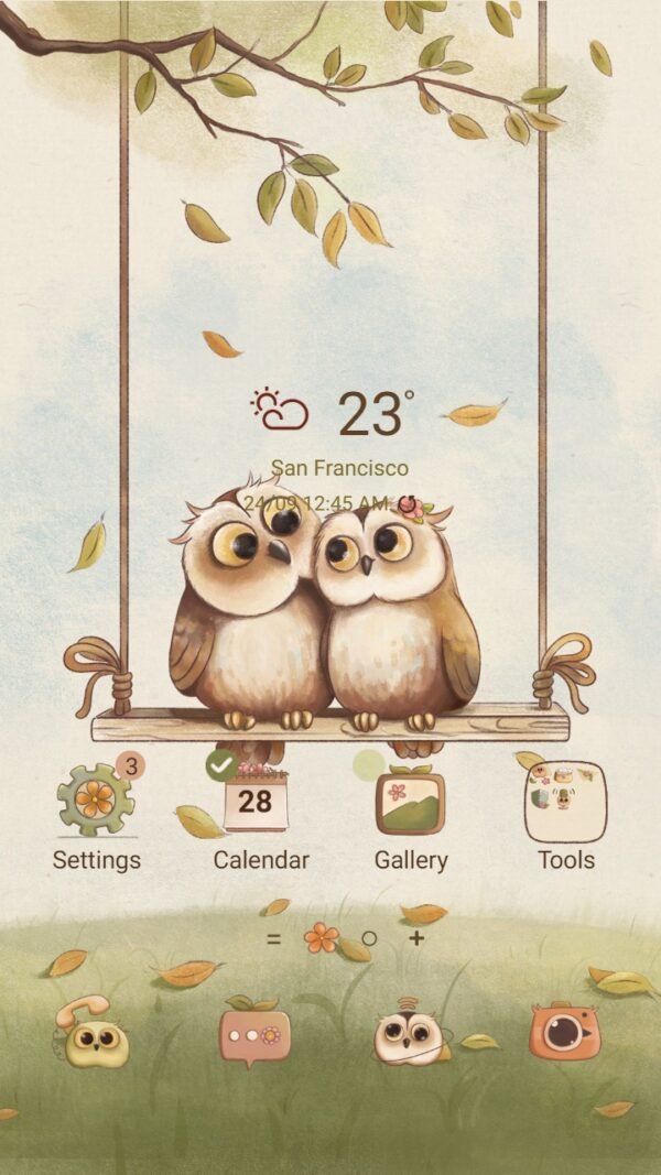 Samsung Themes: ❤️Mun❤️ Owls in love ~❤️ Premium Theme Official
