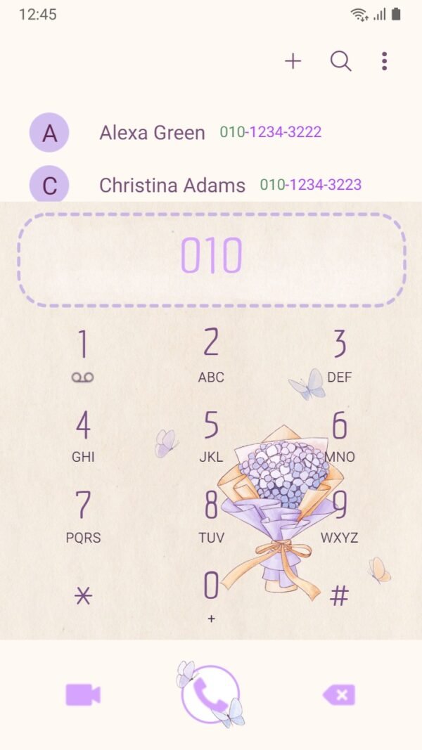 Samsung Themes: ❤️Mun❤️ Hydrangea purple flower ~❤️ Premium Theme Official with butterfly - Image 3
