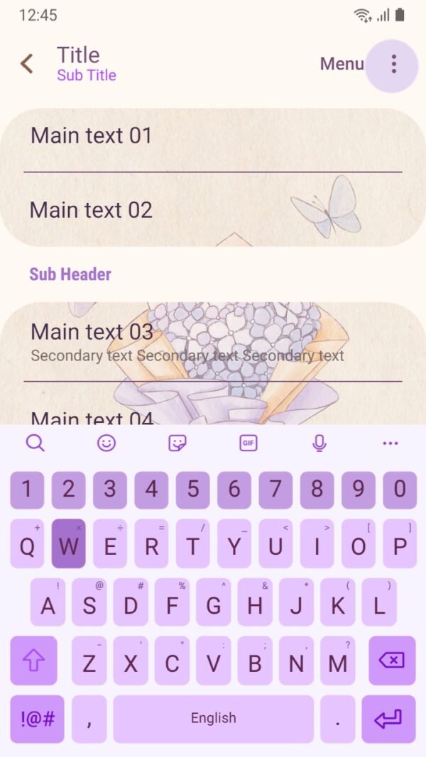 Samsung Themes: ❤️Mun❤️ Hydrangea purple flower ~❤️ Premium Theme Official with butterfly - Image 6
