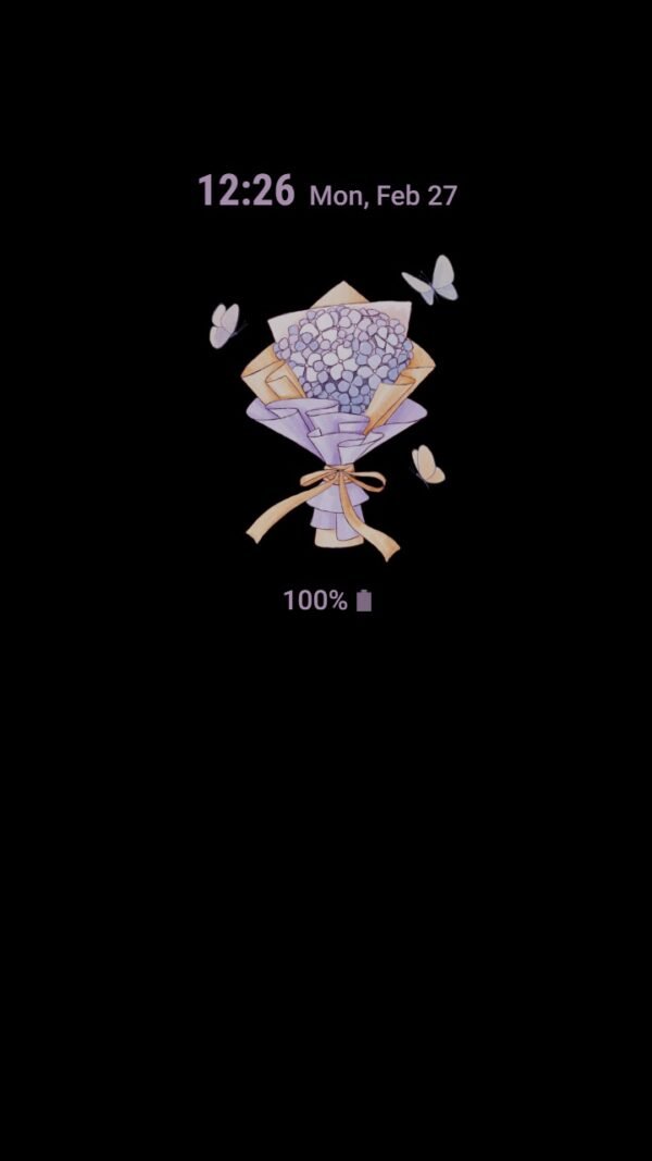 Samsung Themes: ❤️Mun❤️ Hydrangea purple flower ~❤️ Premium Theme Official with butterfly - Image 7