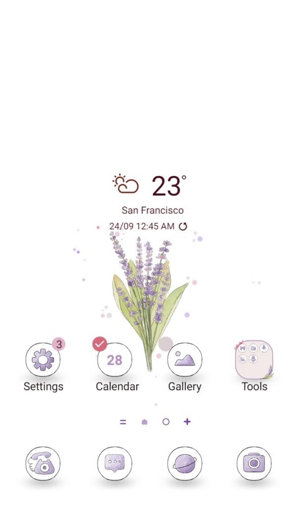 Samsung Themes: ❤️Mun❤️ Soft Purple Lavender ~❤️ Premium Theme Official