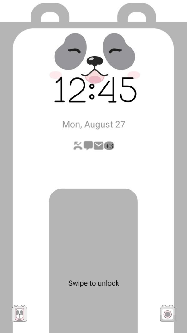 Samsung Themes: ❤️Mun❤️ Simple Panda ~❤️ Premium Theme Official with cute, aesthetic - Image 2