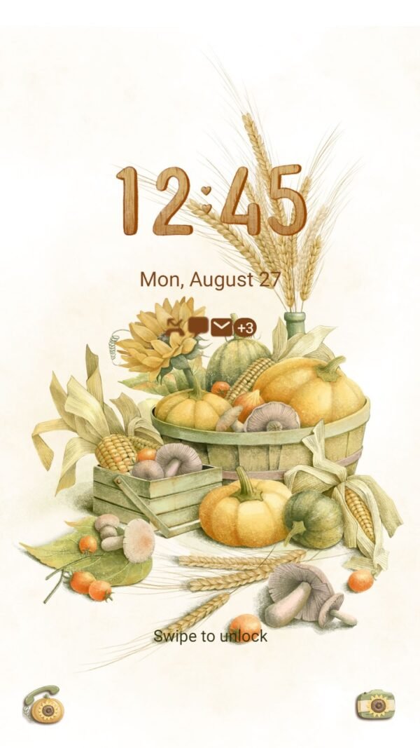 Samsung Themes: ❤️Mun❤️ Harvest Season ~❤️ Premium Theme Official with Farmhouse Fruit Pumpkin, Corns and Apple - Image 2