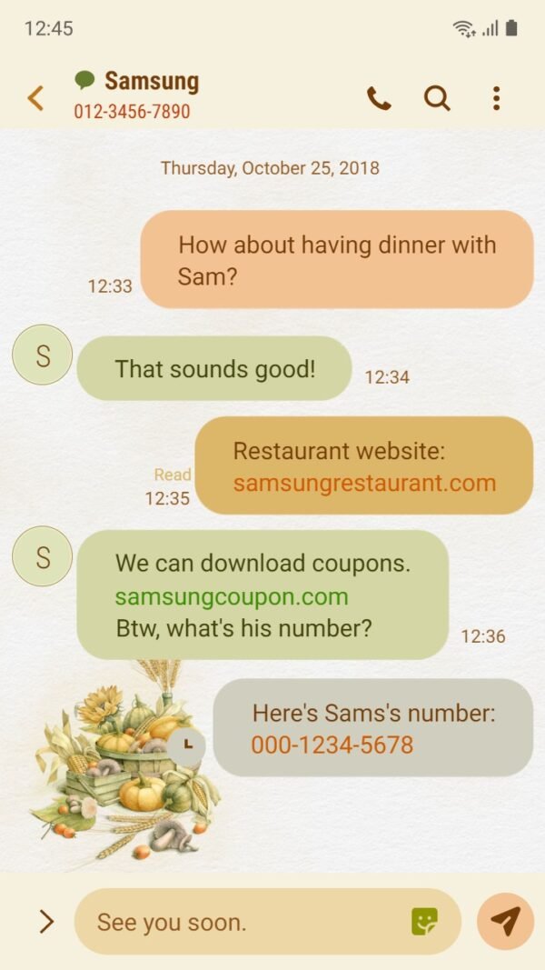 Samsung Themes: ❤️Mun❤️ Harvest Season ~❤️ Premium Theme Official with Farmhouse Fruit Pumpkin, Corns and Apple - Image 4