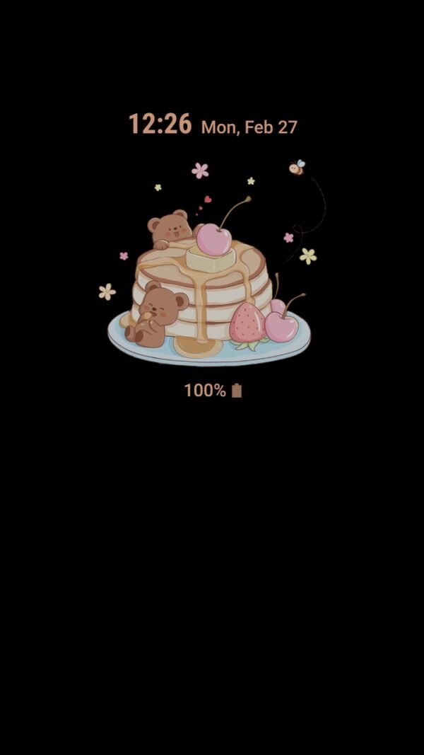 Samsung Themes: ❤️Mun❤️ Honey Bee Crepes Cake ~❤️ Premium Theme Official with Sweet brown bears - Image 7