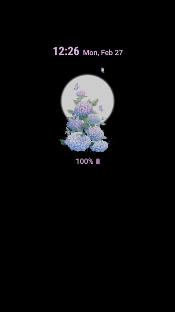 Samsung Themes: ❤️Mun❤️ Moon Flower ~❤️ Premium Theme Official with purple elegant hydrangea - Image 7