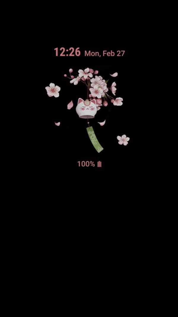 Samsung Themes: ❤️Mun❤️ Cat bell and Cherry Blossom ~❤️ Premium Theme Official - Image 7