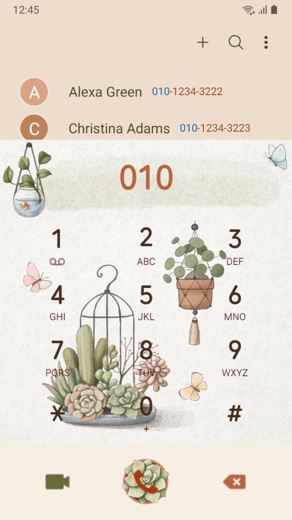 Samsung Themes: ❤️Mun❤️ Fish Tank and Plants ~❤️ Premium Theme Official with hanging aquarium and butterfly - Image 3