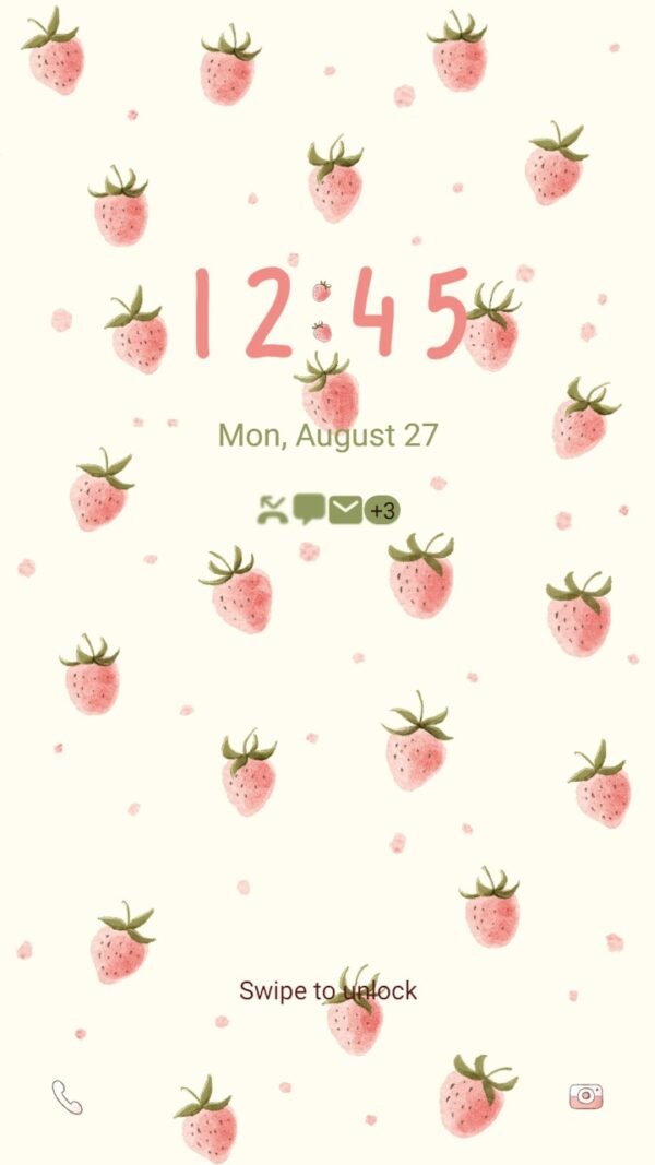 Samsung Themes: ❤️Mun❤️ Simple Fresh Strawberry ~❤️ Premium Theme Official - Image 2