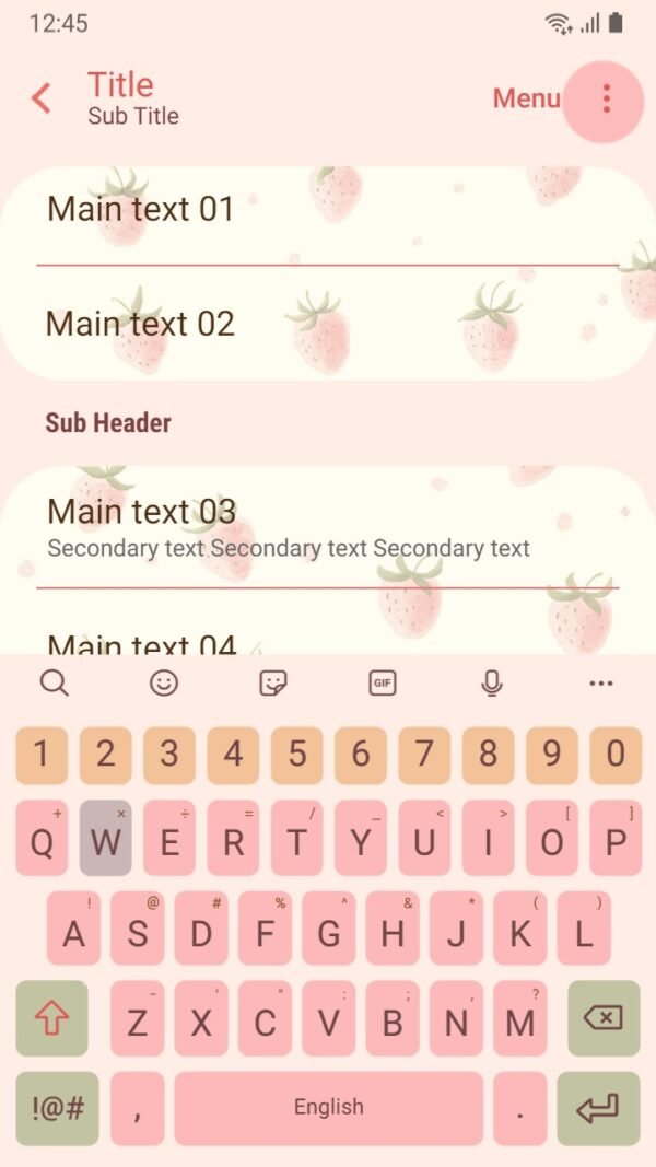 Samsung Themes: ❤️Mun❤️ Simple Fresh Strawberry ~❤️ Premium Theme Official - Image 6