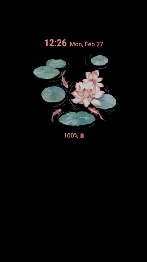 Samsung Themes: ❤️ Mun ❤️ Lotus Pond Watercolor ~❤️ Premium Theme Official with fish and flower leaf - Image 7