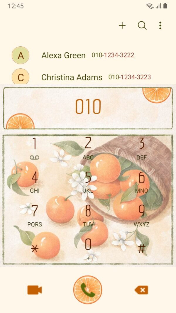 Samsung Themes: ❤️Mun❤️ Juicy Orange ~❤️ Premium Theme with flower - Image 3