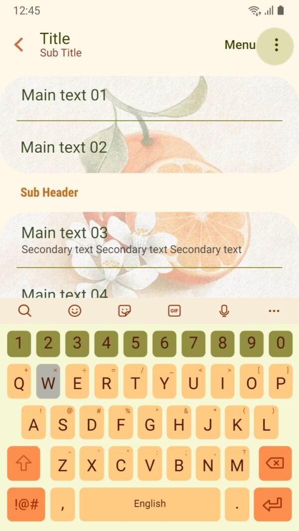 Samsung Themes: ❤️Mun❤️ Juicy Orange ~❤️ Premium Theme with flower - Image 6
