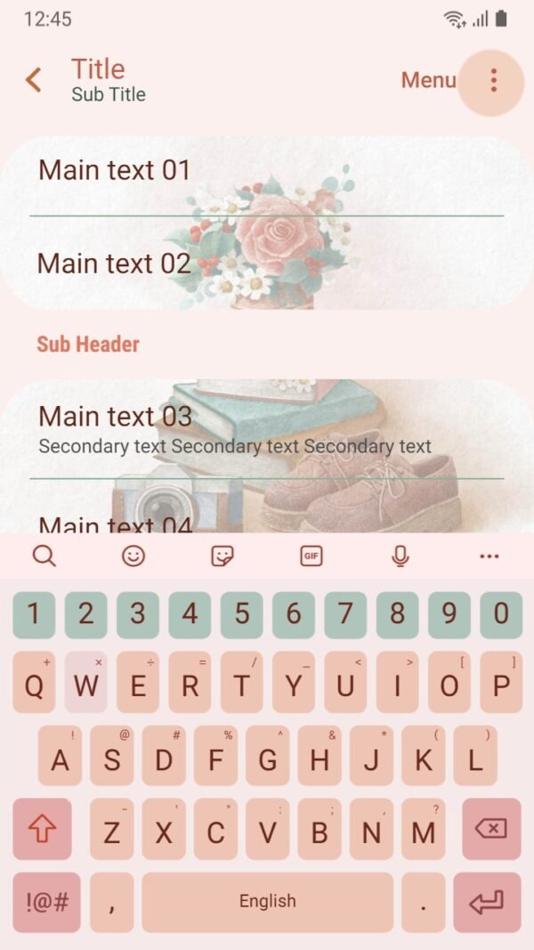 Samsung Themes: ❤️ Mun ❤️ Retro Aesthetic Things ~❤️ Premium Theme Official with camera, books and flowers - Image 6