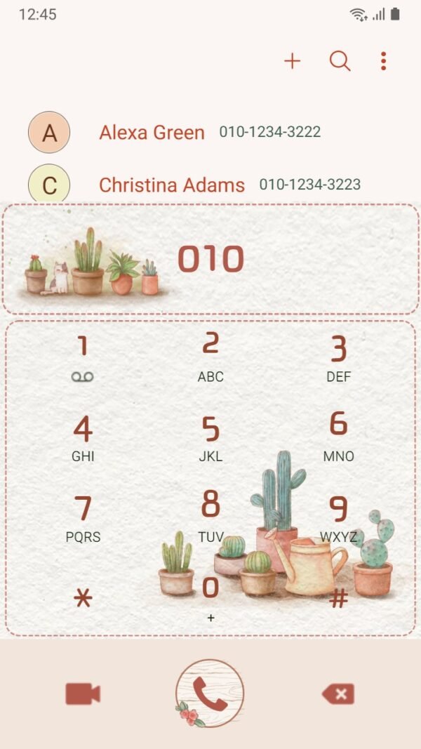 Samsung Themes: ❤️ Mun ❤️ Cactus and cat ~❤️ Premium Theme Official with green and home plants decor - Image 3