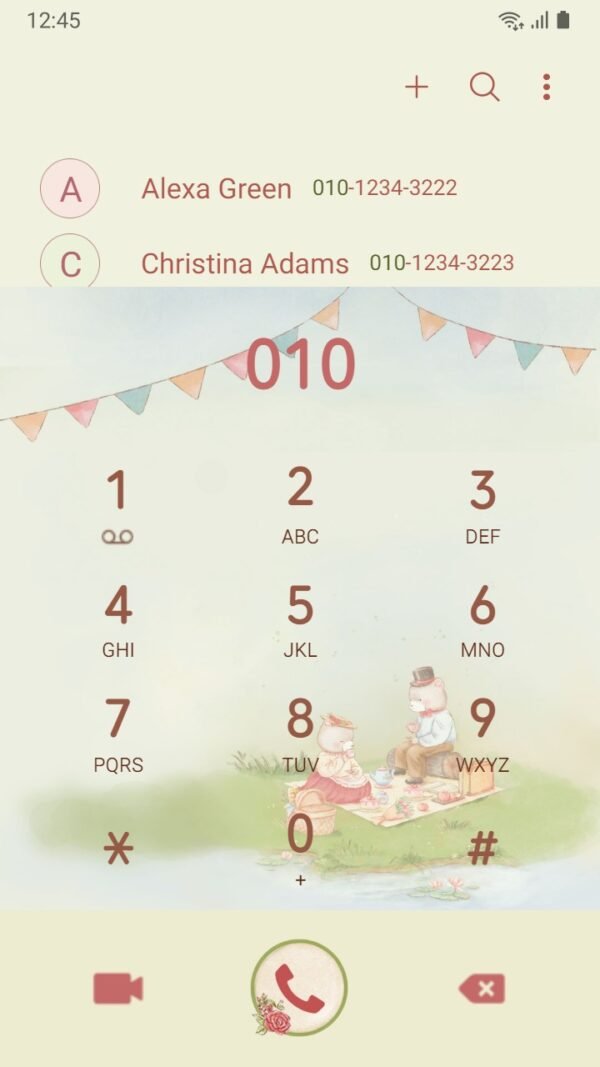 Samsung Themes: ❤️Mun❤️ Bears on Picnic ~❤️ Premium Romantic Theme Official in lotus pond - Image 3