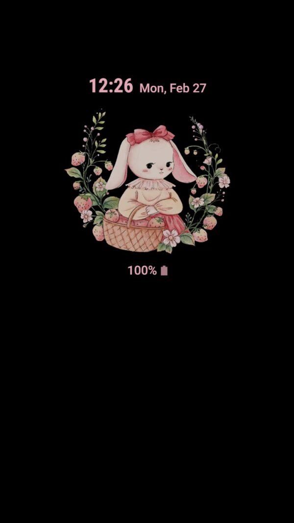 Samsung Themes: ❤️Mun❤️ Lady Bunny ~❤️ Premium Theme with pink strawberry - Image 7