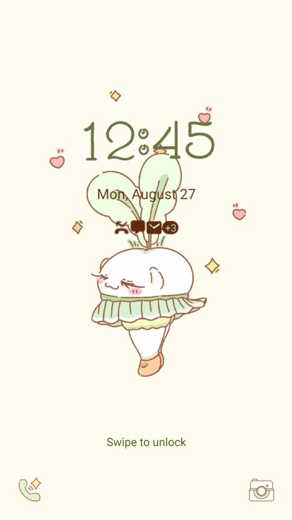 Samsung Themes: ❤️Mun❤️ Ballet Radish ~❤️ Premium Theme with twinkle heart - Image 2