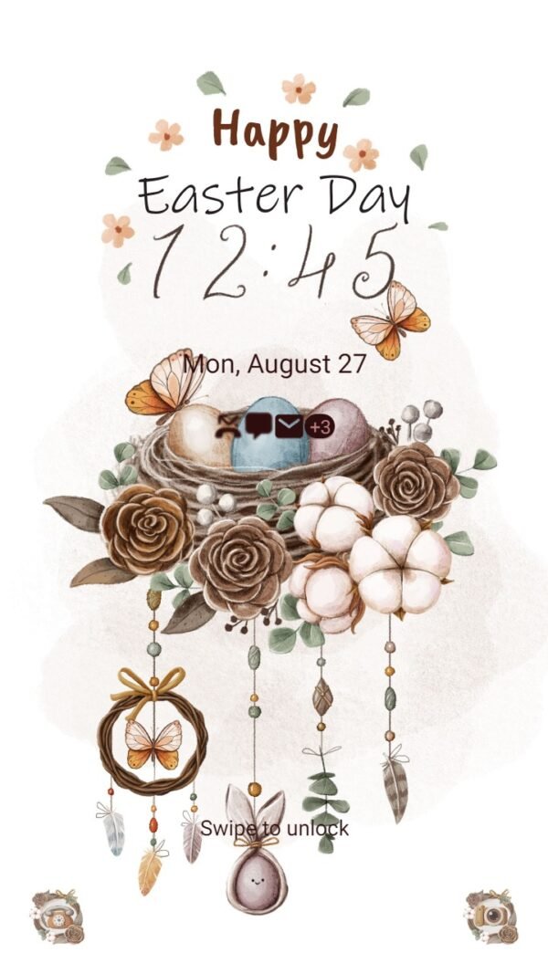 Samsung Themes: ❤️Mun❤️ Dreamcatcher Easter ~❤️ Premium Theme with bunny nest egg - Image 2