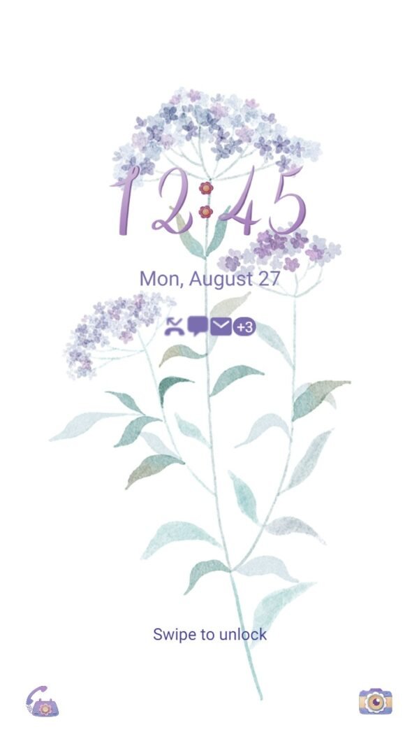 Samsung Themes: ❤️Mun❤️ Little purple flower ~❤️ Premium Theme Official - Image 2