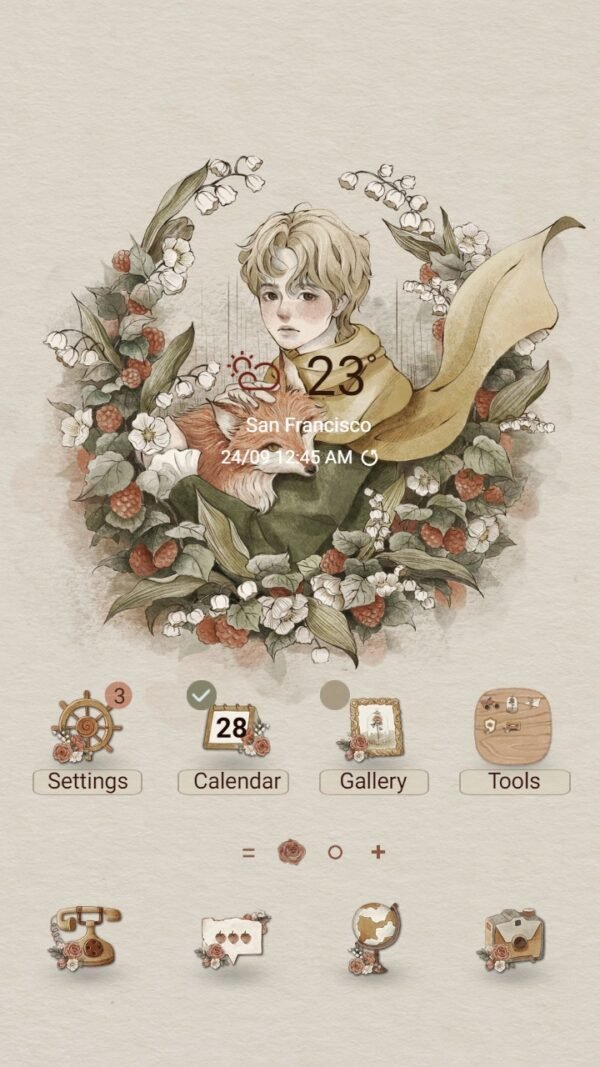 Samsung Themes: ❤️Mun❤️ The Little Prince ~❤️ Premium Theme Official with Fox and Rose