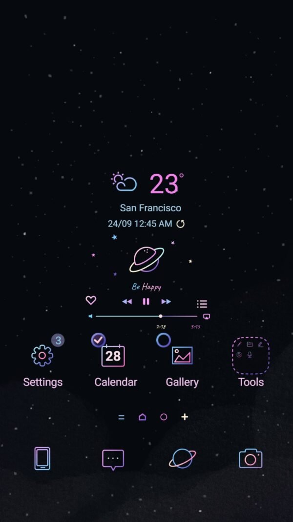 Samsung Themes: ❤️Mun❤️ Neon Galaxy ~❤️ Premium Theme