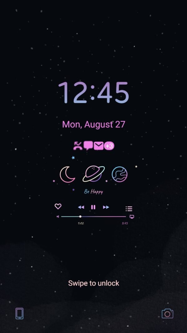 Samsung Themes: ❤️Mun❤️ Neon Galaxy ~❤️ Premium Theme - Image 2