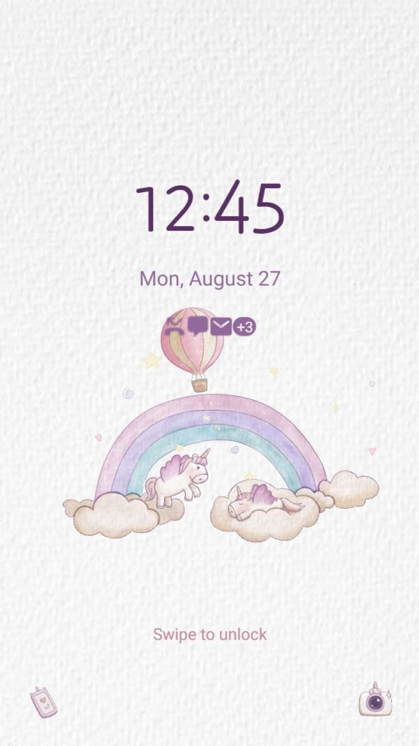 Samsung Themes: ❤️Mun❤️ Kawaii Cloudy Unicorn ~❤️ Premium Theme Official - Image 2