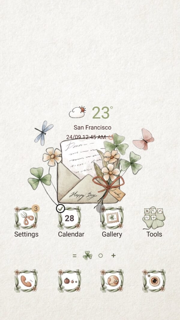 Samsung Themes: ❤️Mun❤️ Lucky Letter ~❤️ Premium Theme chilling lucky spring