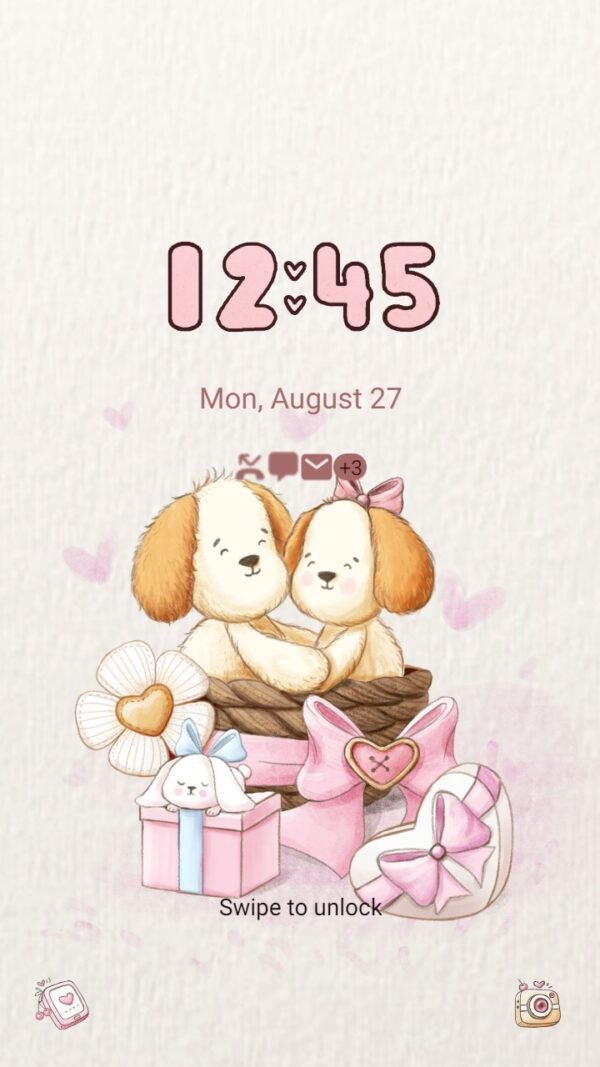 Samsung Themes: ❤️Mun❤️ Puppy in love ~❤️ Premium Theme romantic valentine - Image 2