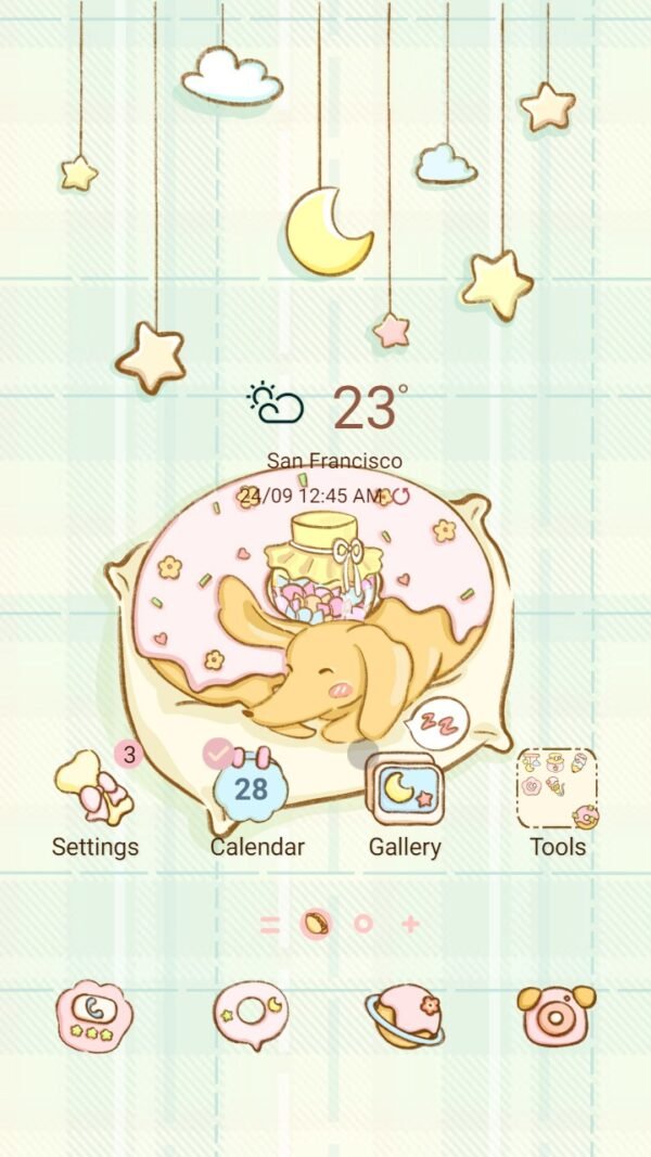 Samsung Themes: ❤️Mun❤️ Lovely Dachshund Dog ~❤️ Premium Theme kawaii puppy pet