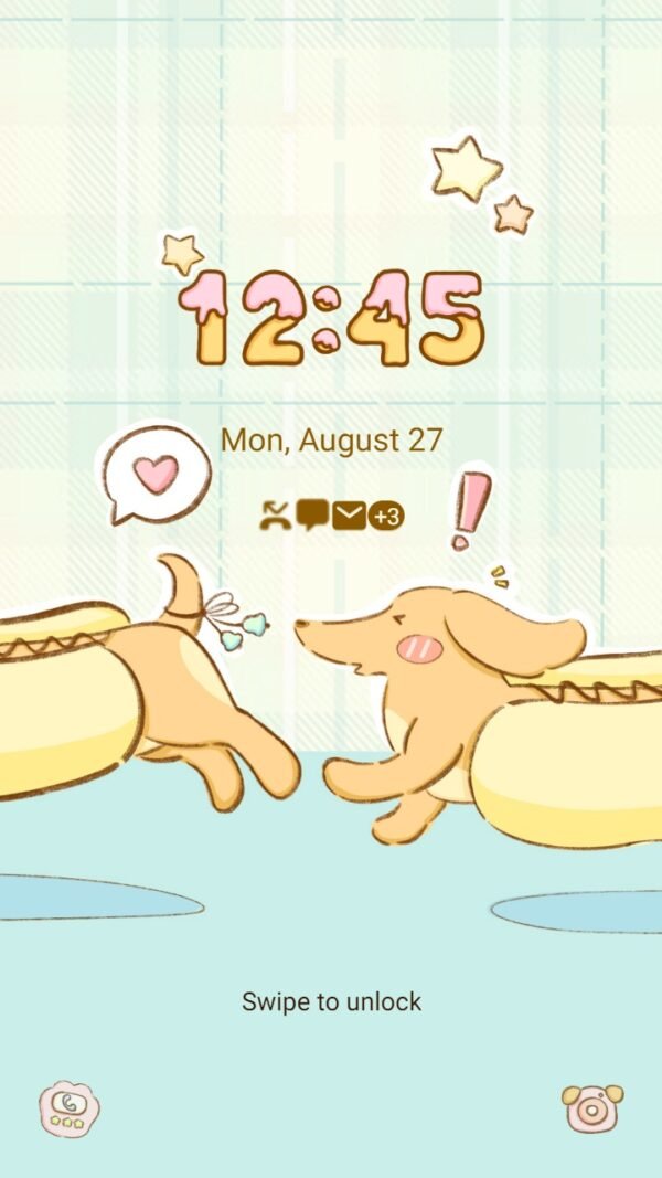 Samsung Themes: ❤️Mun❤️ Lovely Dachshund Dog ~❤️ Premium Theme kawaii puppy pet - Image 2