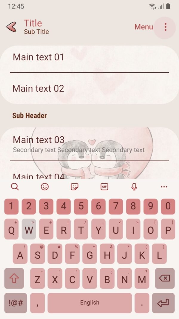 Samsung Themes: ❤️Mun❤️ Penguin in love ~❤️ Premium Theme romantic valentine - Image 6