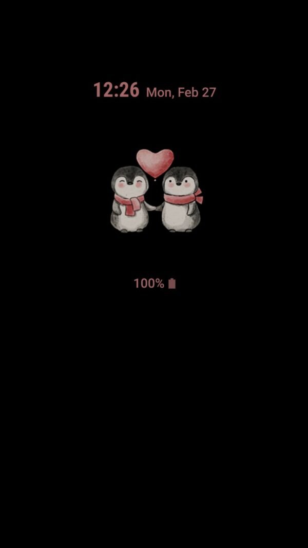 Samsung Themes: ❤️Mun❤️ Penguin in love ~❤️ Premium Theme romantic valentine - Image 7